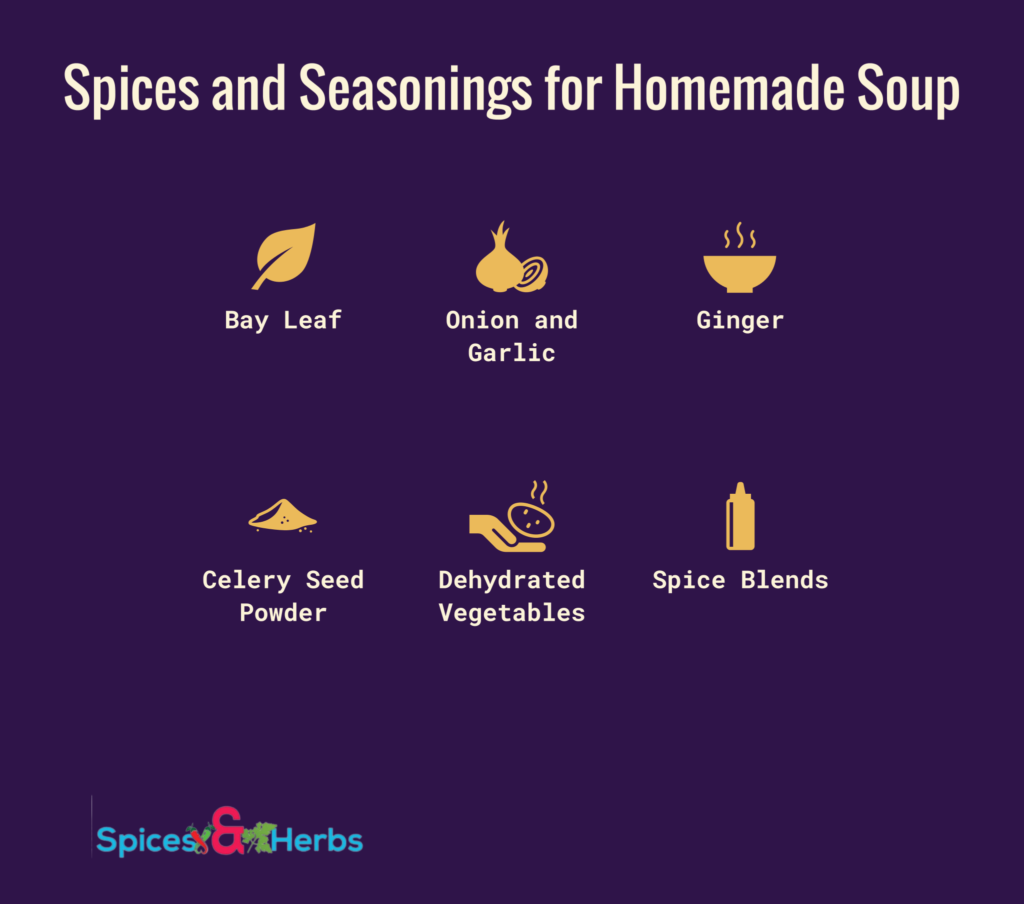 spices and seasonings for homemade soup